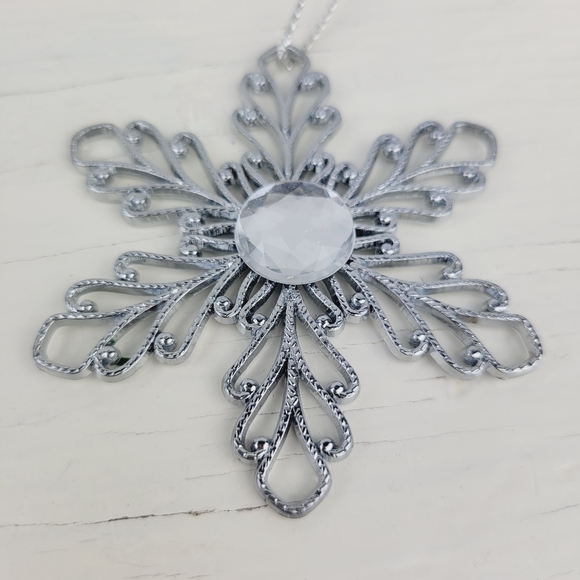 Vintage GANZ Snowflake Ornaments Crystal Expressions Set of 4 - Picture 10 of 11